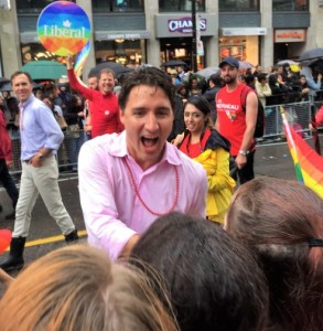 TKN's Joyce Grant took this fun photo of the man who would, a few months later, become Canada's Prime Minister. Can you name him (and his famous father and mother)? 