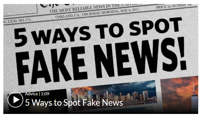 fake news assignment middle school