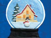 Snow Globe image in plasticine by Barbara Reid