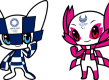 Drawing of the mascots for the Tokyo 2020 Olympic and Paralympic Games