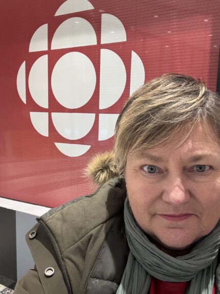 TKN's Joyce Grant, inside the CBC building in Toronto